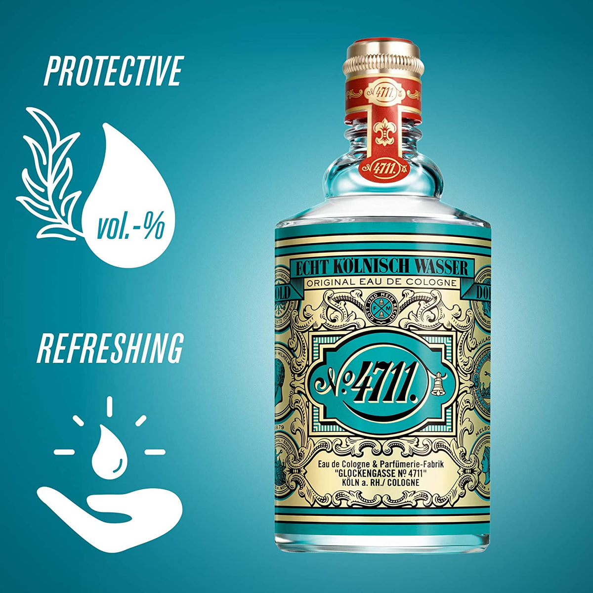 Mäurer & Wirtz 4711 Eau De Cologne 100ml Splash - Personal Care at MyBeautyBoutique by Mäurer & Wirtz
