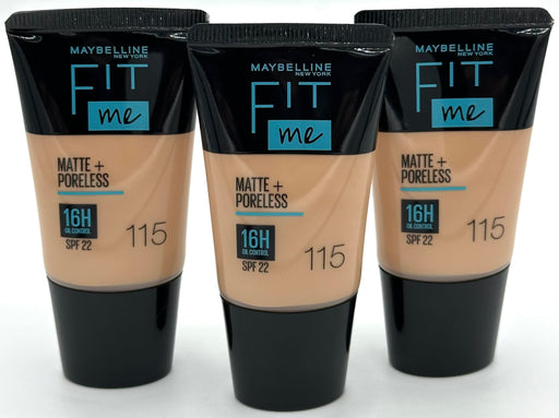 Maybelline Fit Me Matte & Poreless Foundation SPF22 18ml - 115 Ivory