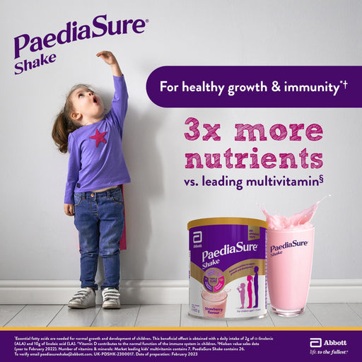 PaediaSure Shake Food Supplement Drink Mix for Children Strawberry