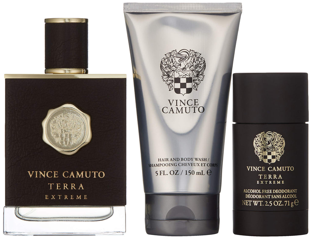Vince Camuto Terra Extreme Gift Set 100ml EDP + 150ml Shower Gel + 75ml Deodorant Stick