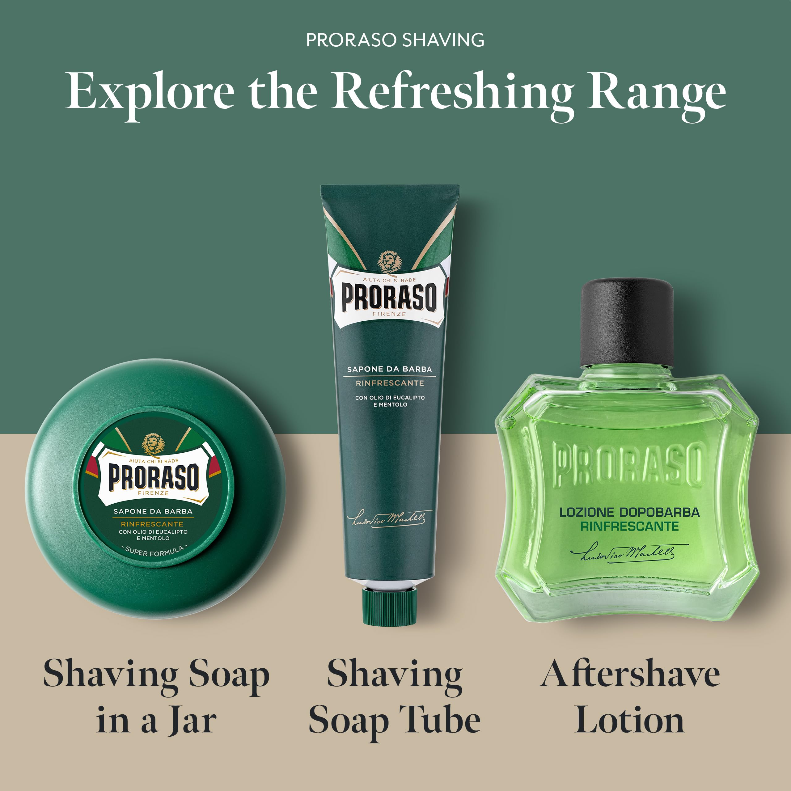 Proraso Eucalyptus & Menthol Shaving Soap In A Bowl 150ml