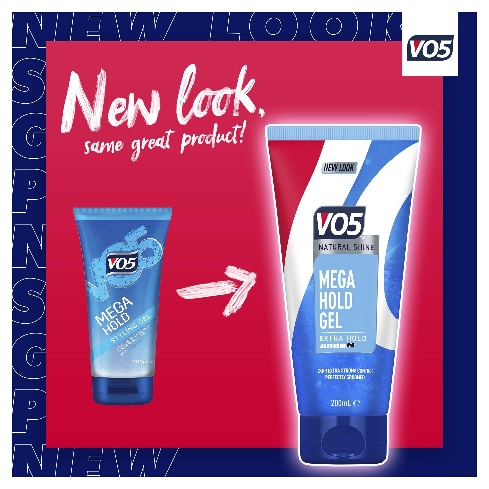 VO5 Natural Shine Mega Hold Gel 200ml - Extra Hold
