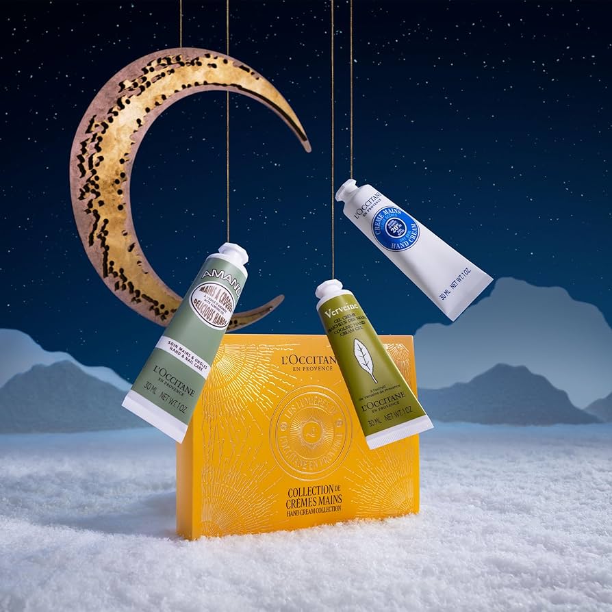 L'Occitane en Provence Travel Exclusive Hand Cream Collection 3 x 30ml Almond + Verbena + Shea Butter