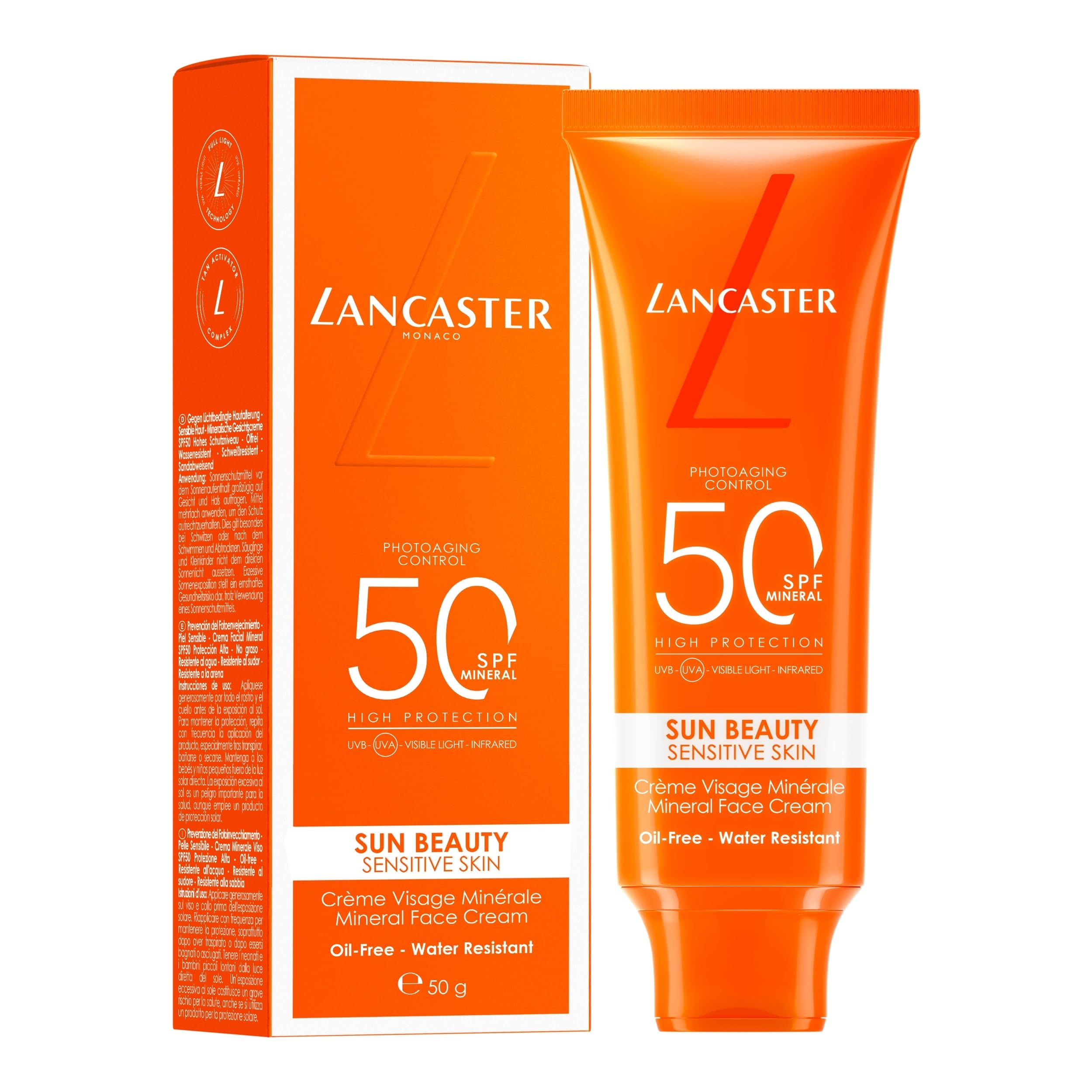 Lancaster Sun Beauty Mineral Face Cream SPF50 - 50ml Sunscreen