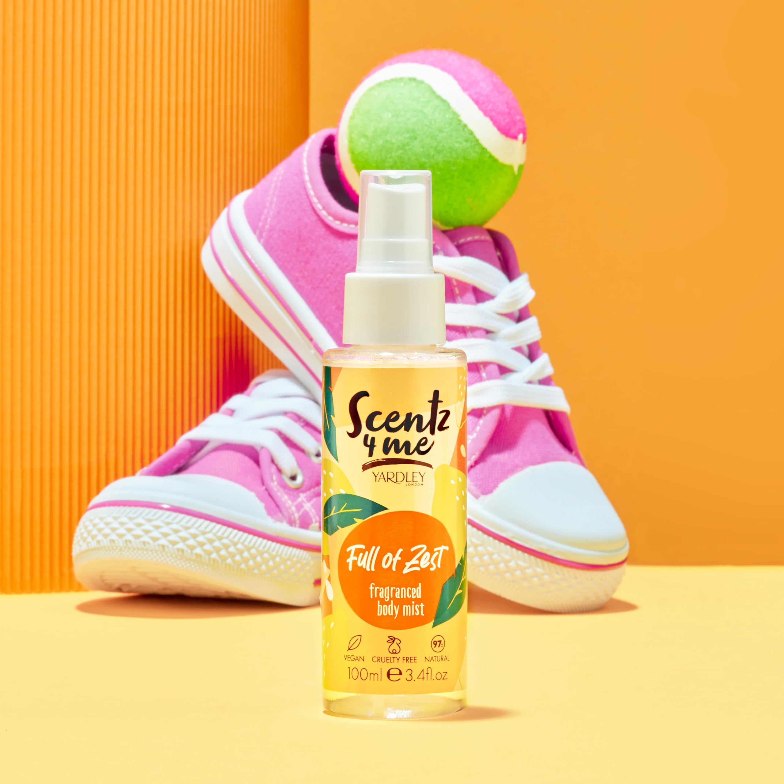 Yardley Scentz 4 Me Fragranced Body Mist 100ml Spray - Full Of Zest