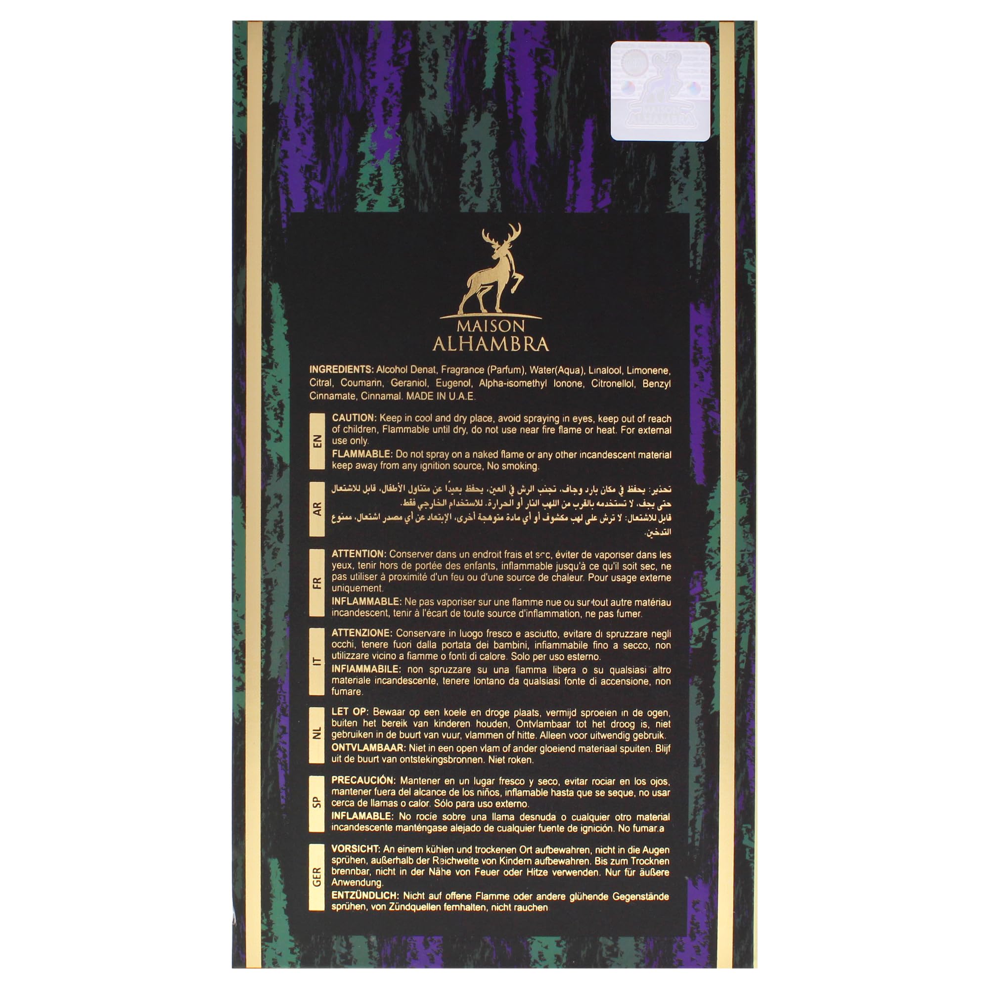 Maison Alhambra Sceptre Malachite Eau de Parfum 100ml Spray