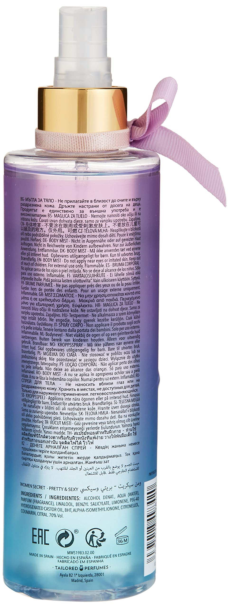 Women'Secret Pretty & Sexy Body Mist 250ml - Body Sprays at MyBeautyBoutique by Women'Secret