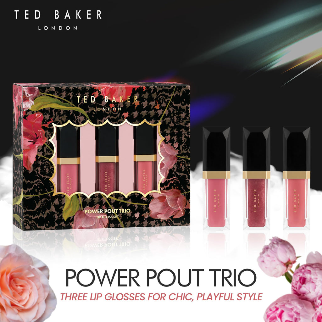Ted Baker Power Pout Trio Lip Gloss Gift Set 3 x 4.34ml Lip Gloss