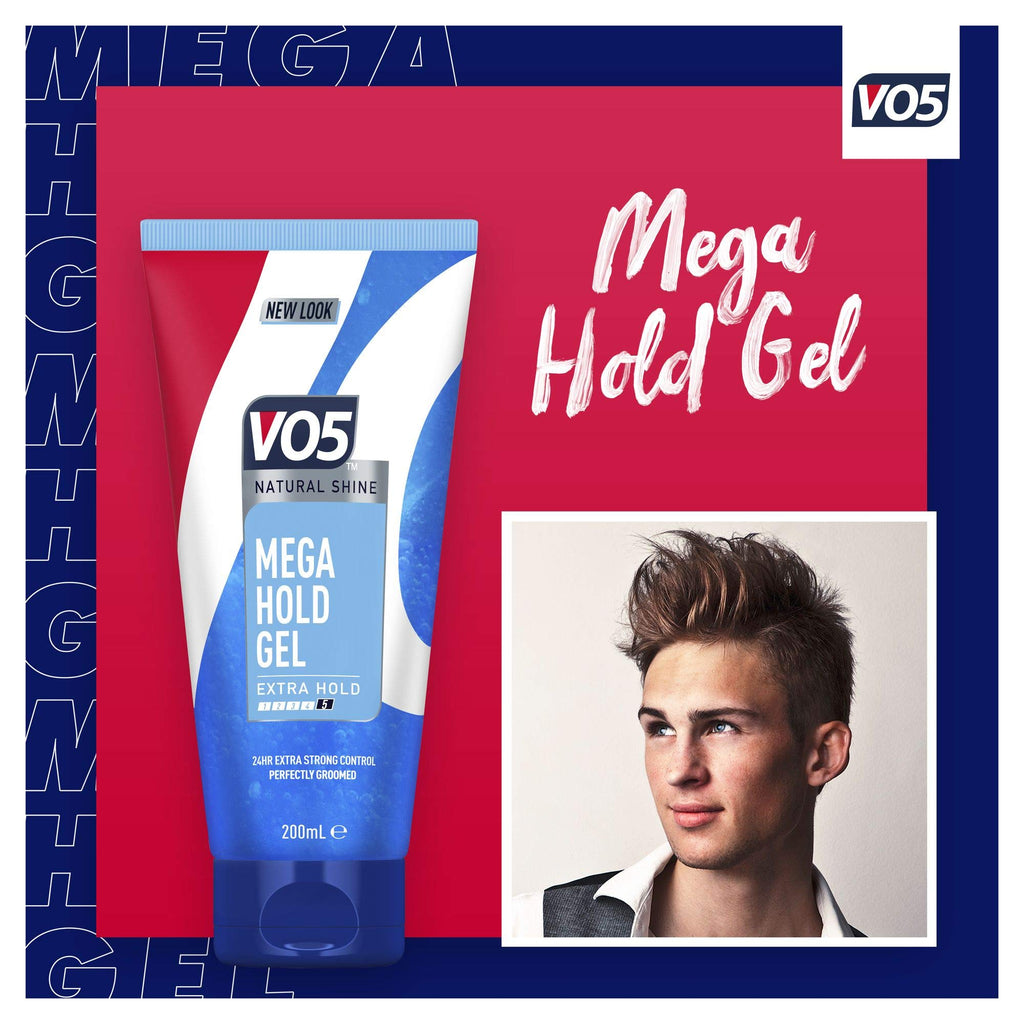 VO5 Natural Shine Mega Hold Gel 200ml - Extra Hold