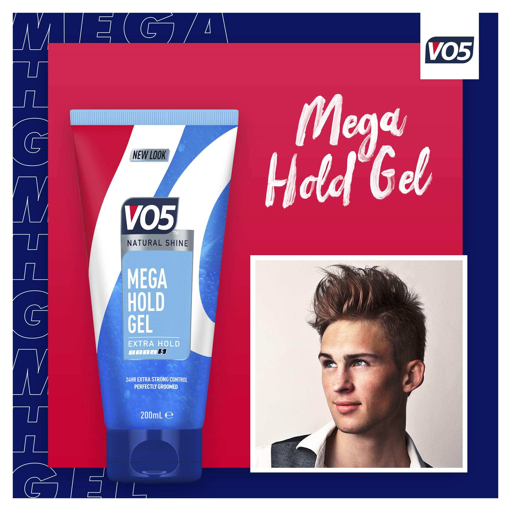 VO5 Natural Shine Mega Hold Gel 200ml - Extra Hold