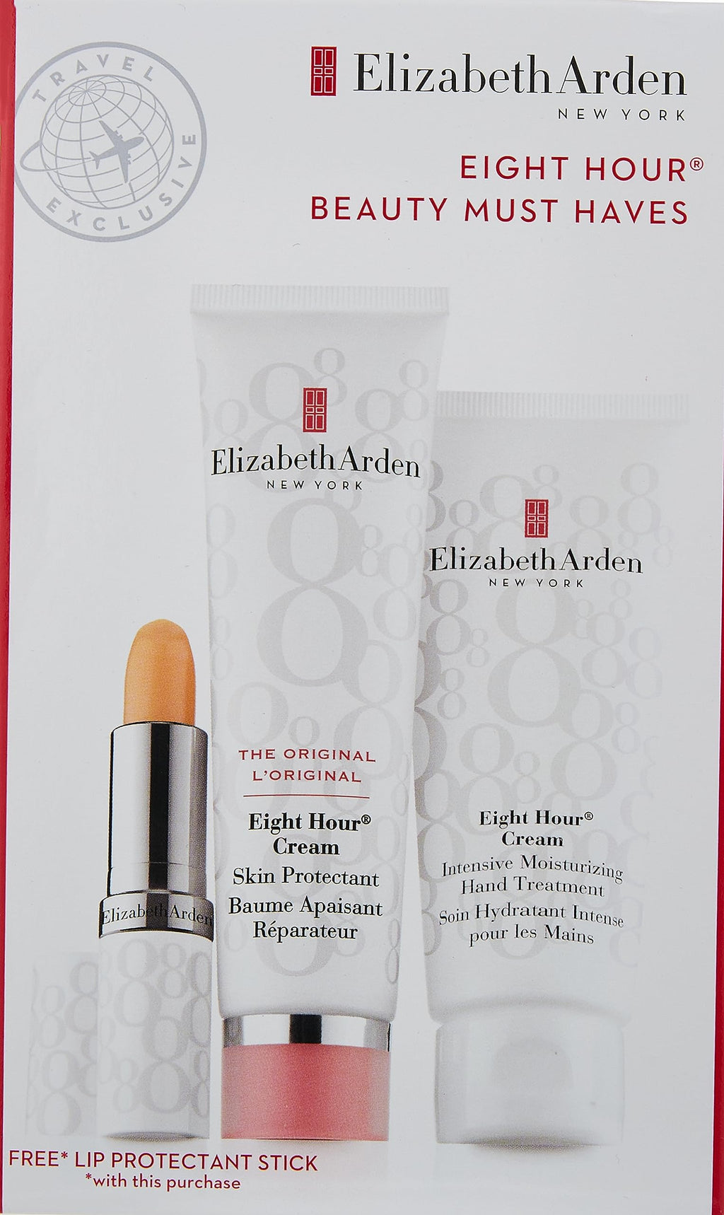 Elizabeth Arden Eight Hour Cream Gift Set 50ml Cream + 75ml Hand Treatment + 3.7g Protecting Lip Stick SPF15
