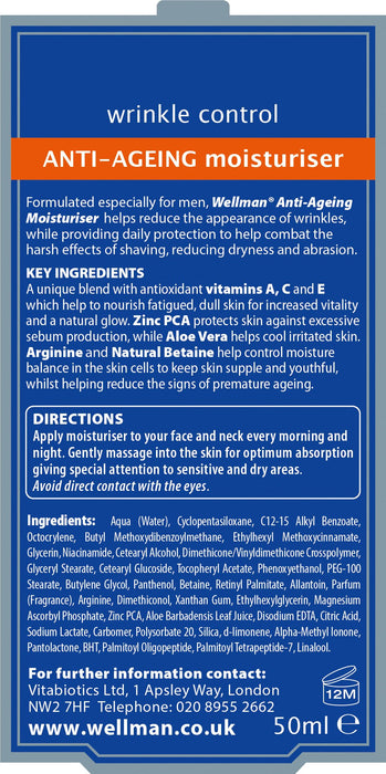 Vitabiotics Wellman Anti-Ageing Moisturiser SPF15