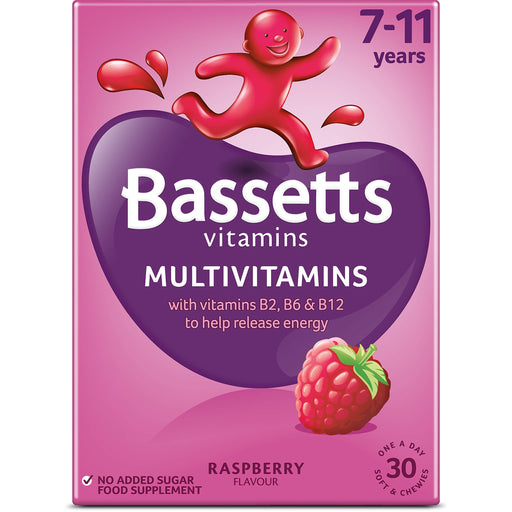 Bassett's Multi-Vitamin Pastilles 7-11 Years Raspberry