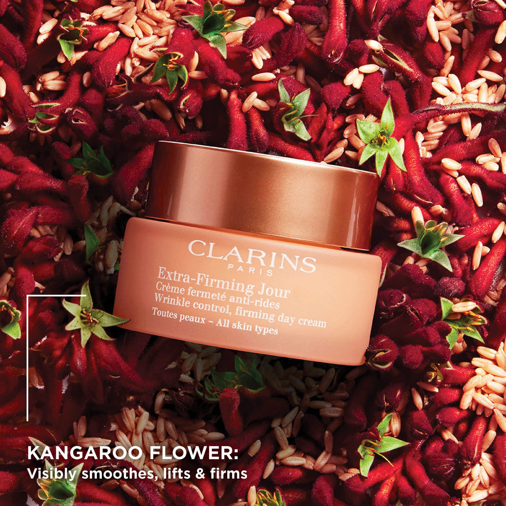 Clarins Extra-Firming Collection - 4 Piece Set (extra firming day cream 50ml + extra firming phyto serum 10ml, extra firming neckcream 15ml, cryo flash cream mask 15ml)