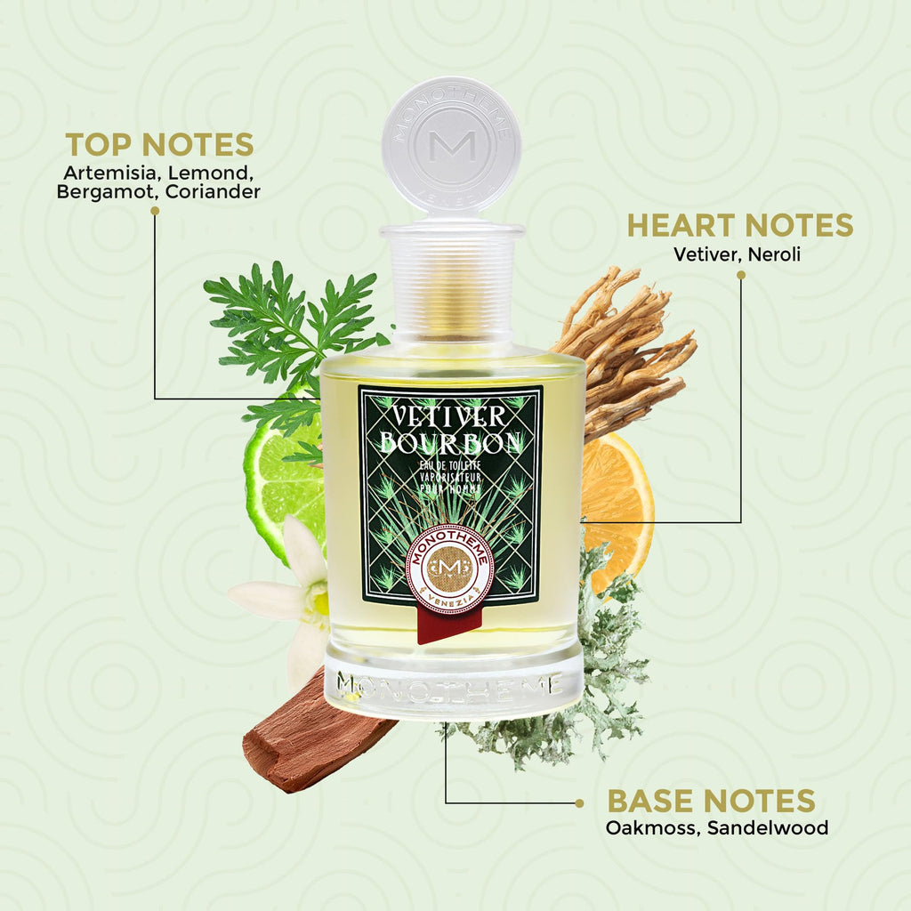 Monotheme Vetiver Bourbon Eau de Toilette 100ml Spray