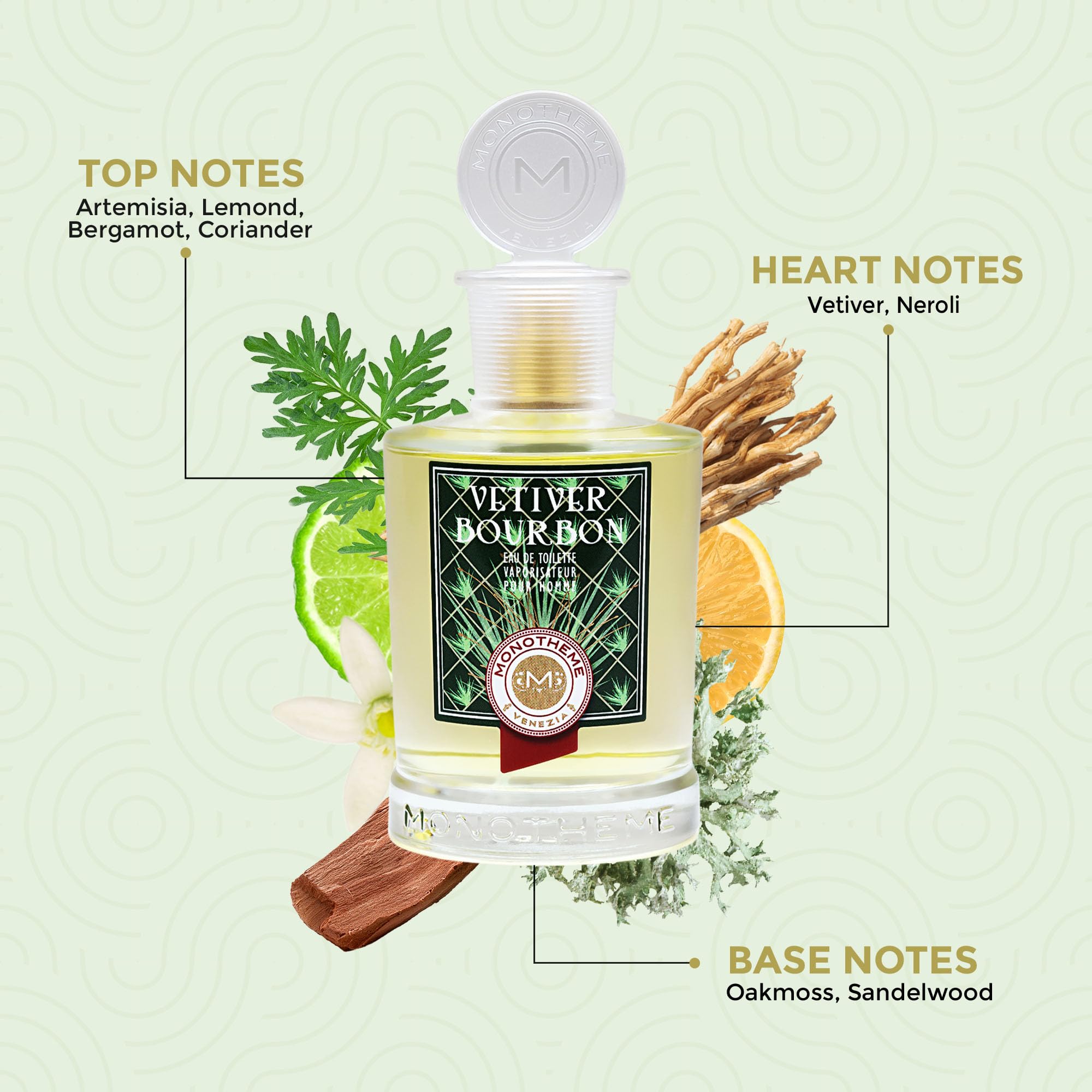 Monotheme Vetiver Bourbon Eau de Toilette 100ml Spray