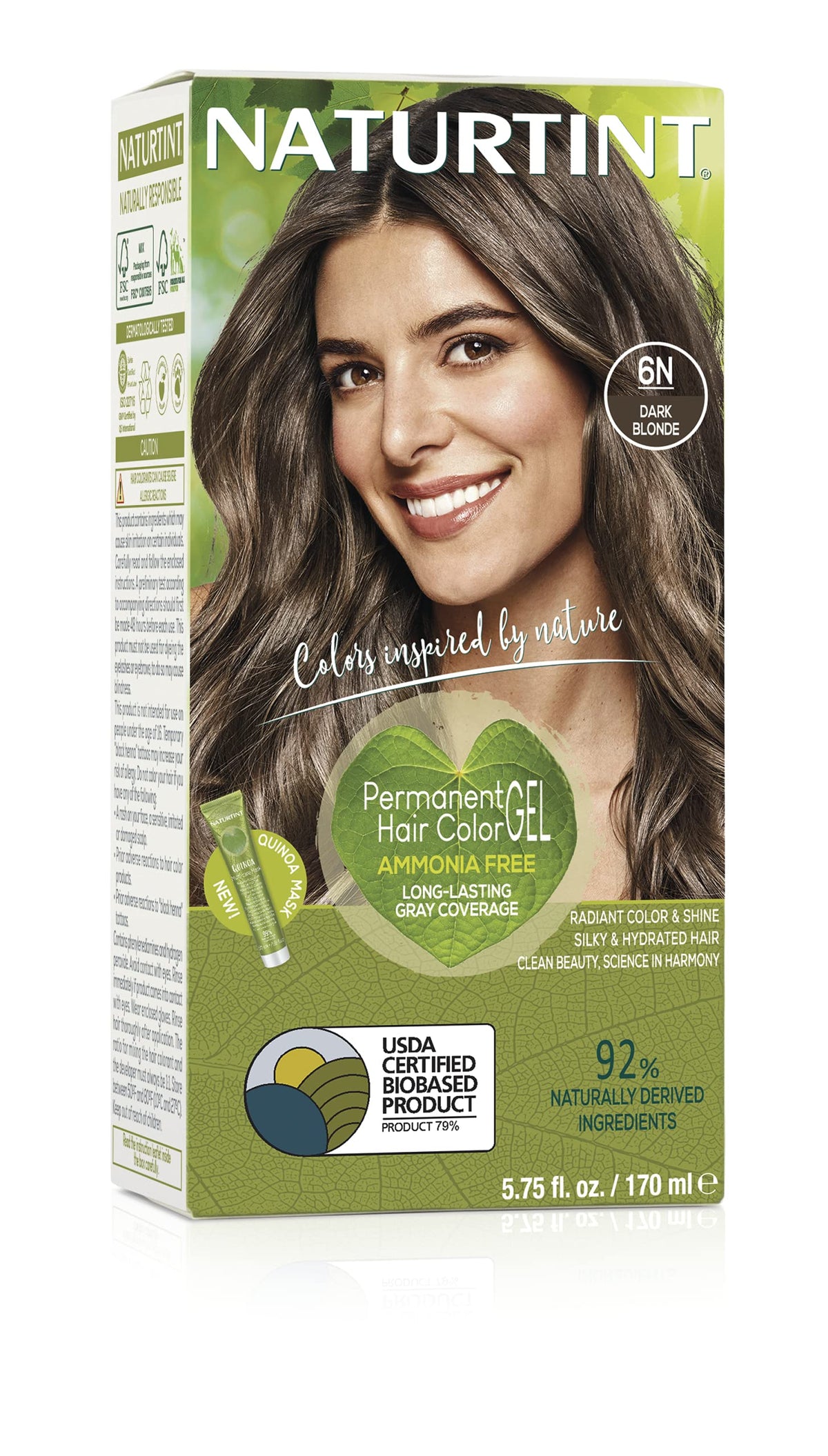Naturtint Permanent Gel Hair Colour 170ml - 6N Dark Blonde