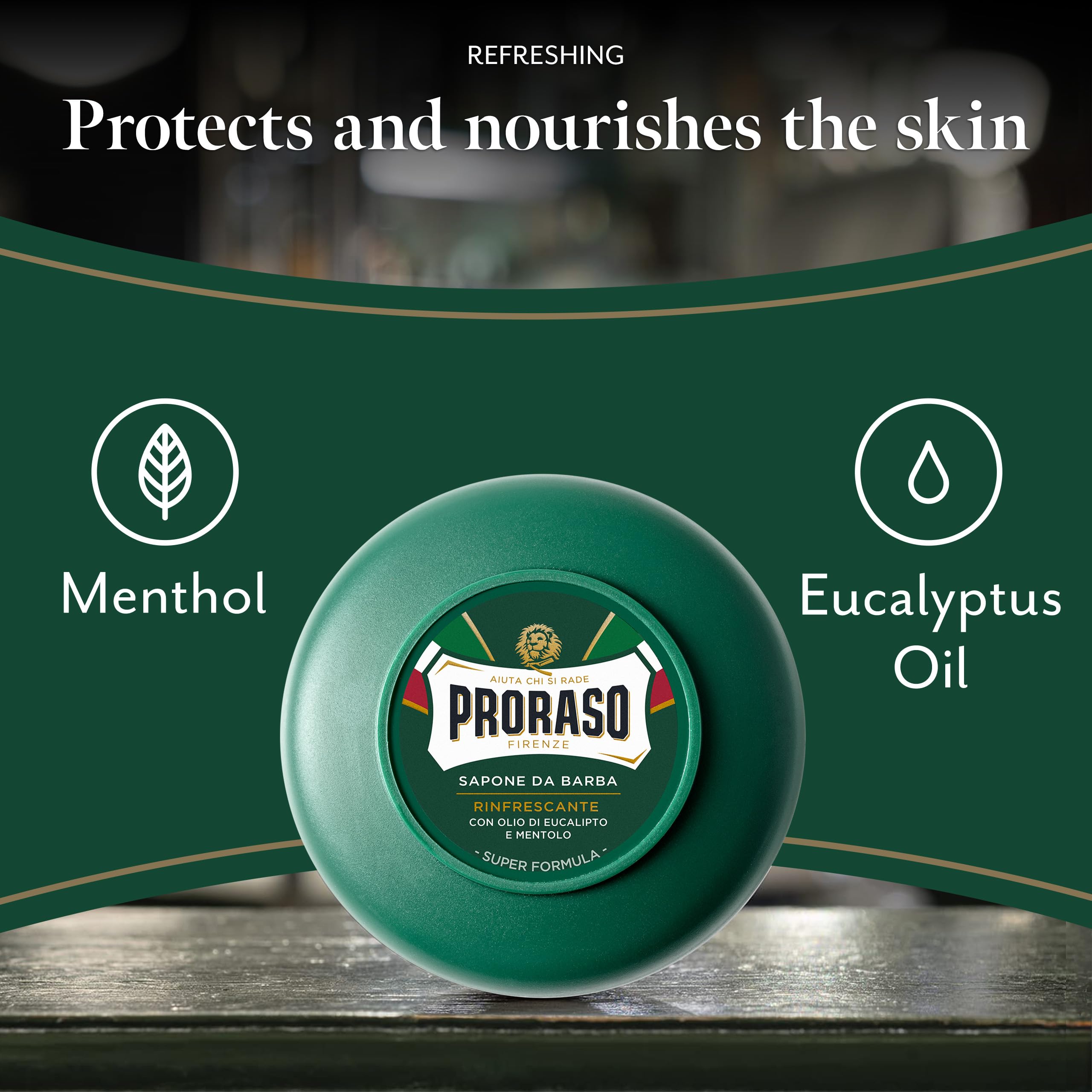 Proraso Eucalyptus & Menthol Shaving Soap In A Bowl 150ml