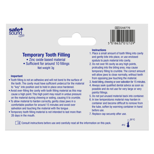 Safe & Sound Temporary Tooth Filling