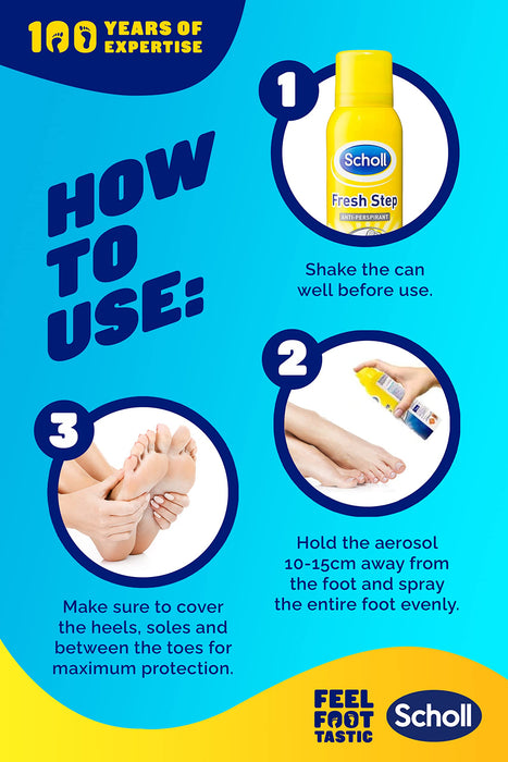 Scholl Fresh Step Anti-Perspirant Foot Spray 