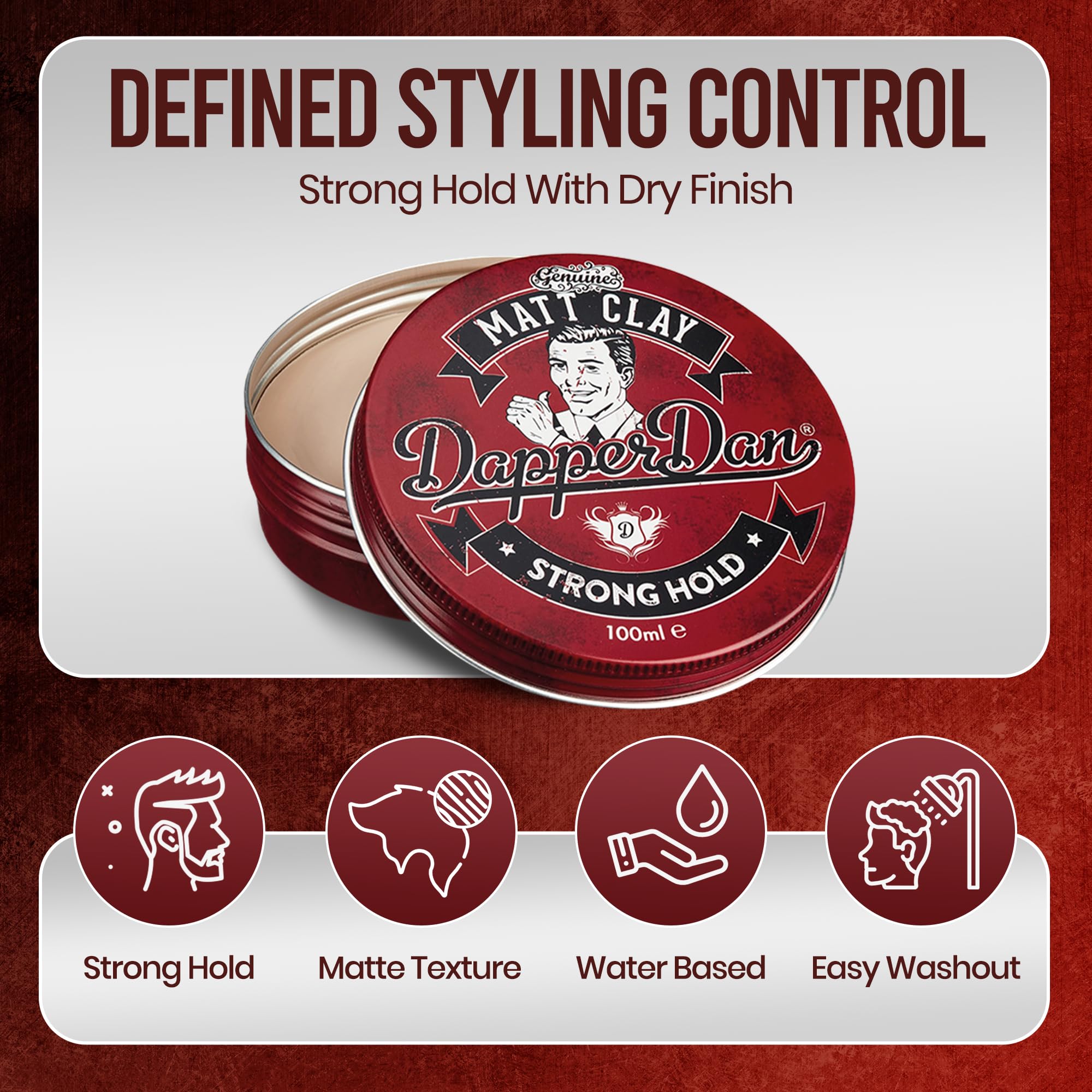 Dapper Dan Matt Clay 100ml - Strong Hold