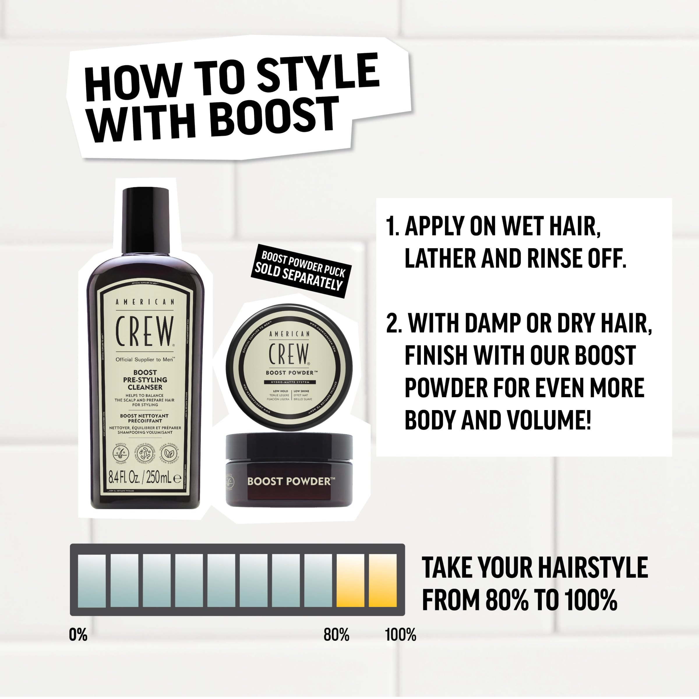 American Crew Boost Pre-Styling Shampoo 250 ml