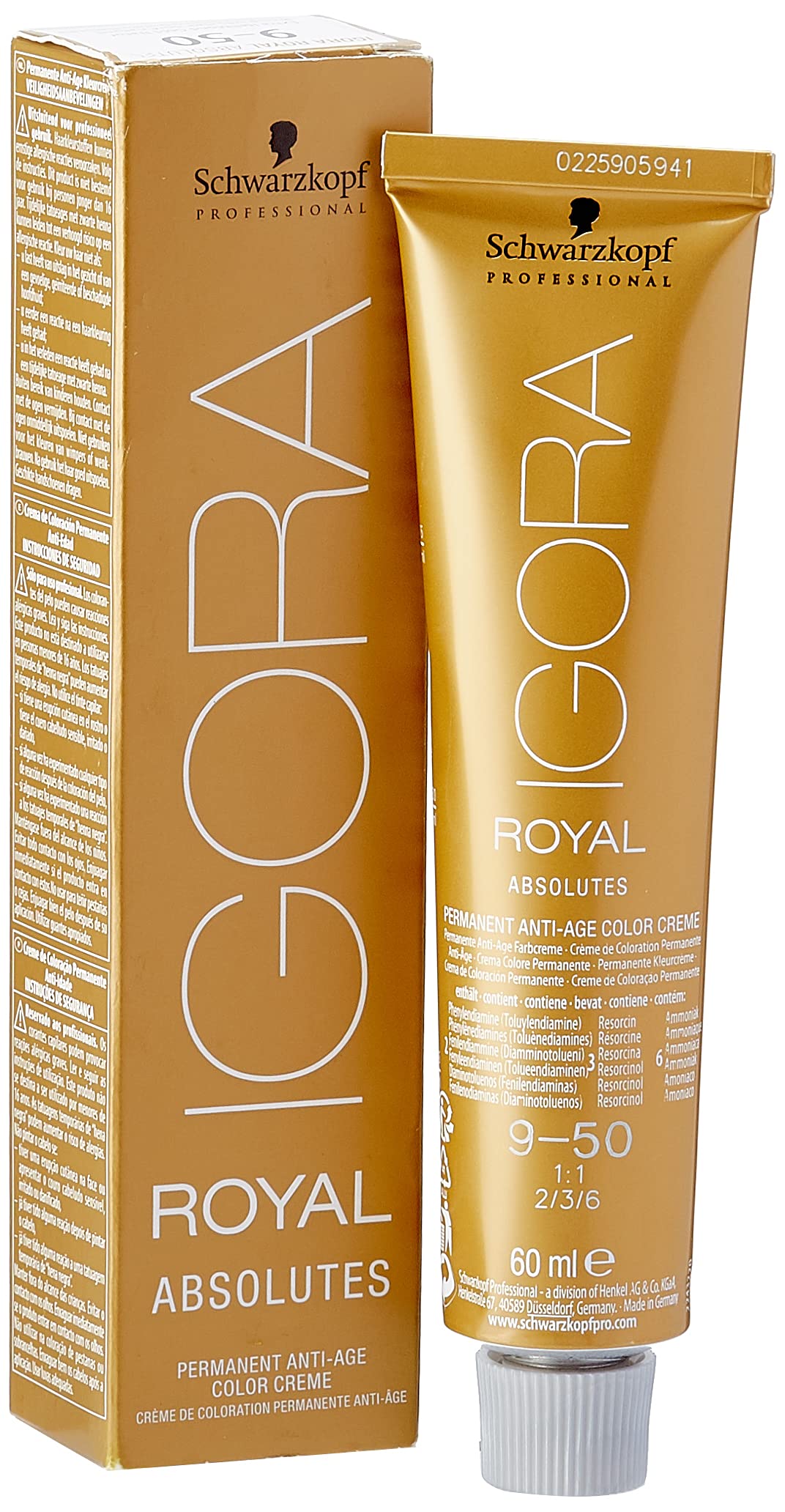 Schwarzkopf Igora Royal Absolutes Anti-Age Permanent Color Creme 60ml - 9-50