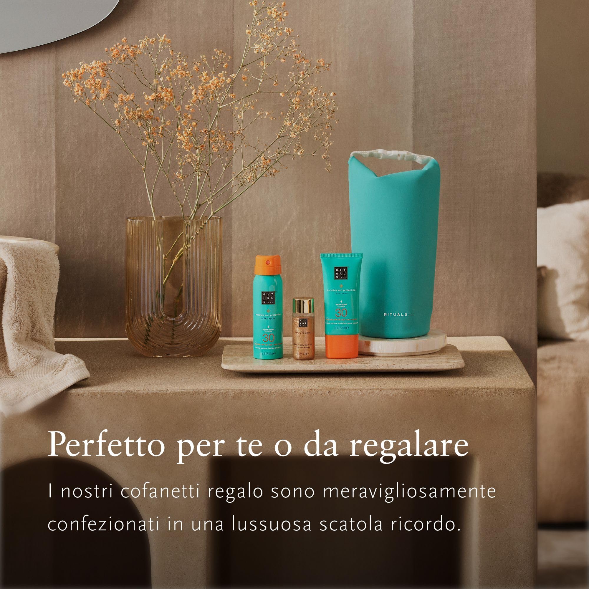 Rituals The Ritual of Karma Sun Trial Set 30ml Body Shimmer Oil + 30ml Face Cream SPF30 + 50ml Milky Spray SPF30