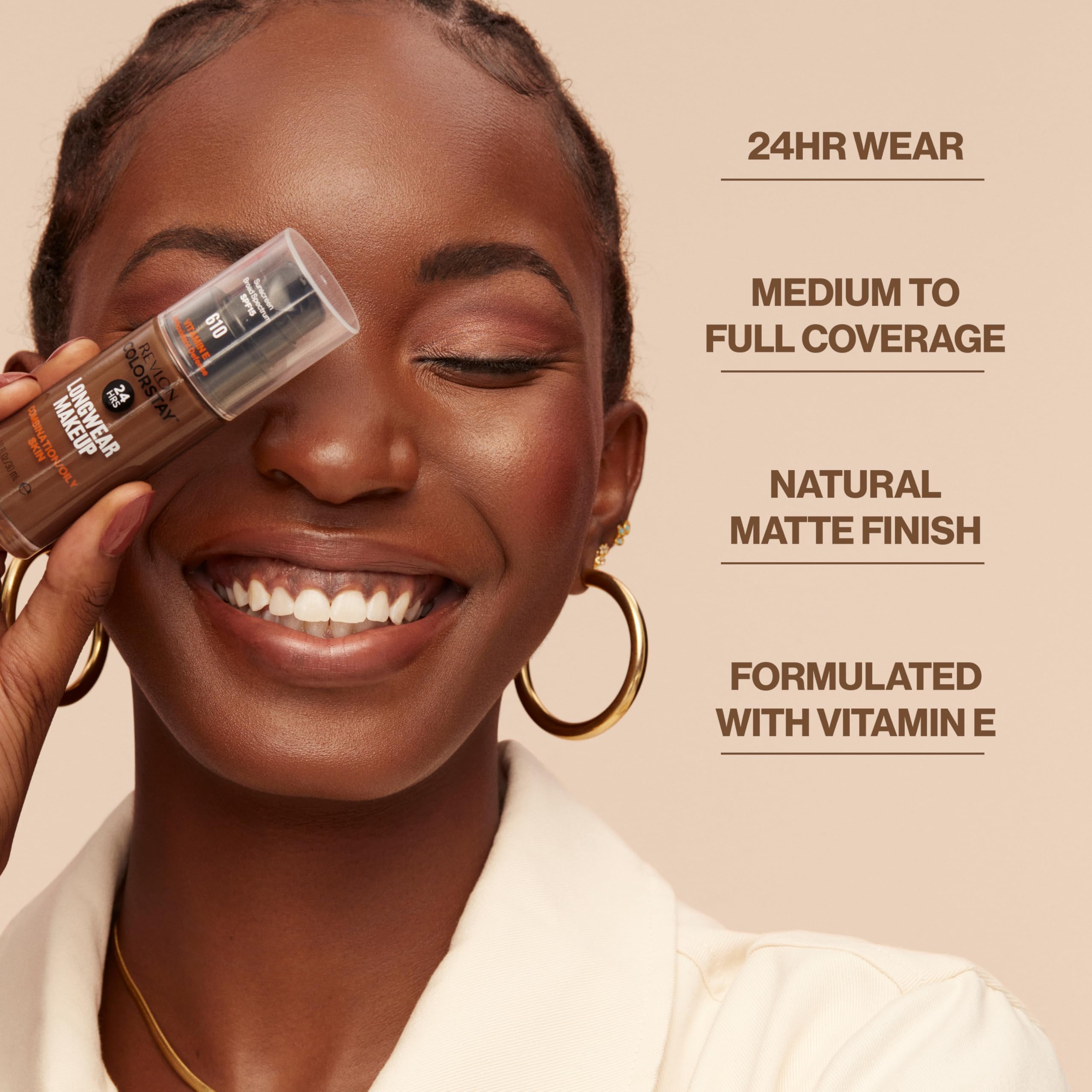 Revlon Colorstay 24Hrs 370 Natural Tan Liquid Foundation 30ml