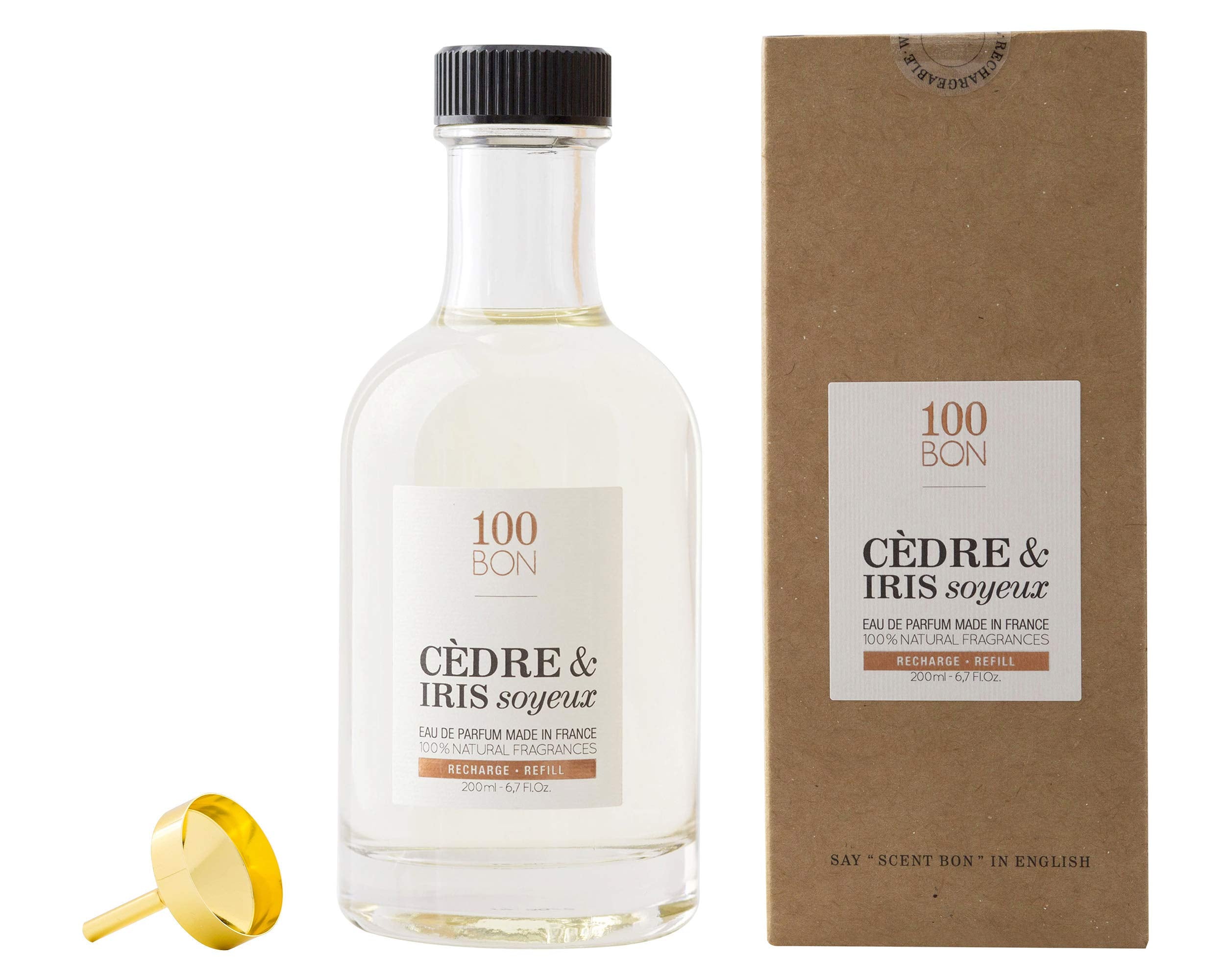 100BON Cèdre & Iris Soyeux Eau de Parfum 200ml Refill - Fragrance at MyBeautyBoutique by 100BON