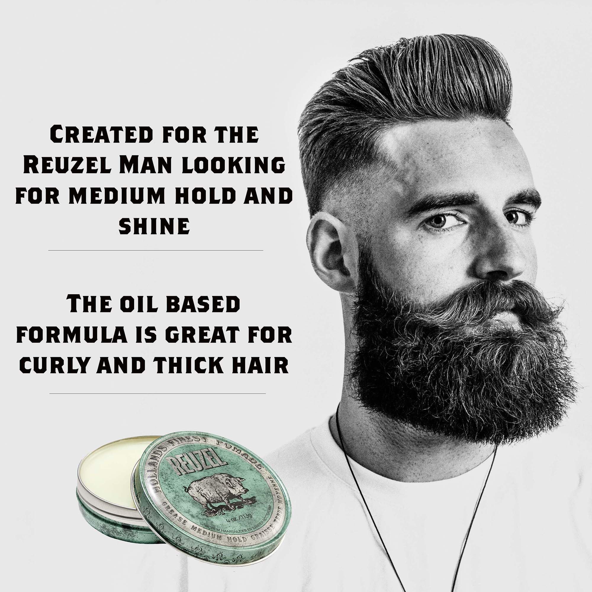 Reuzel Green Medium Hold Grease Pomade 113g