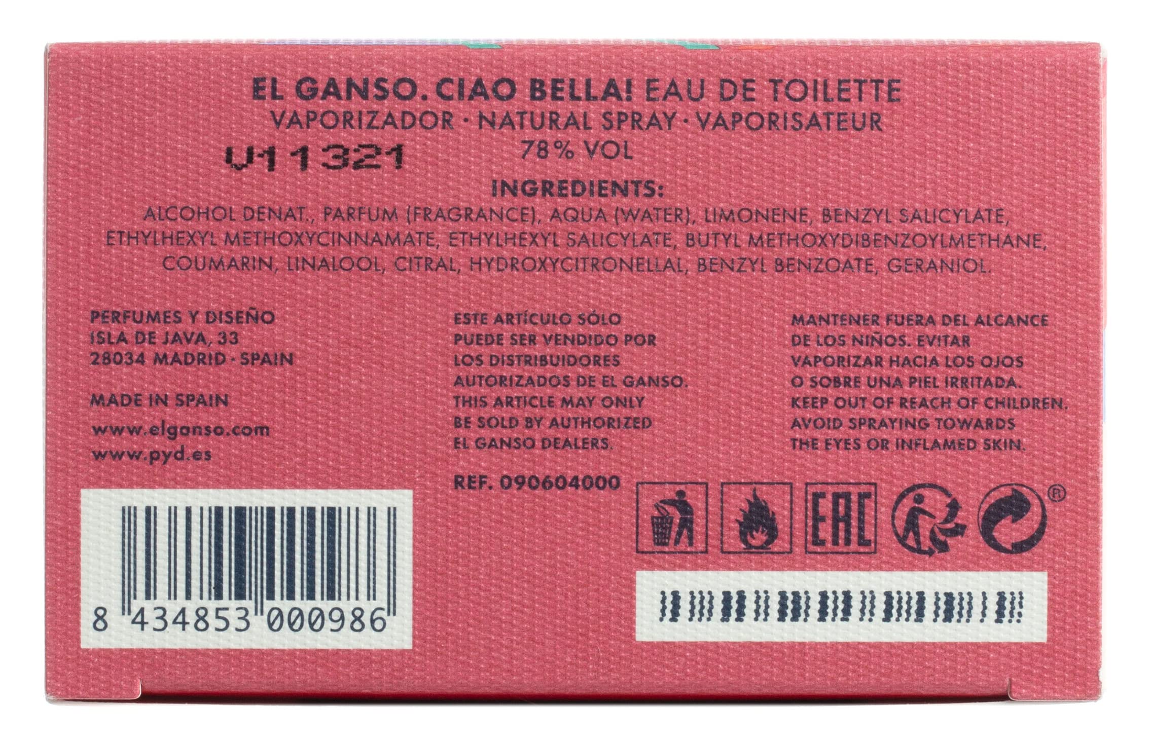 El Ganso Ciao Bella! Eau de Toilette 125ml Spray