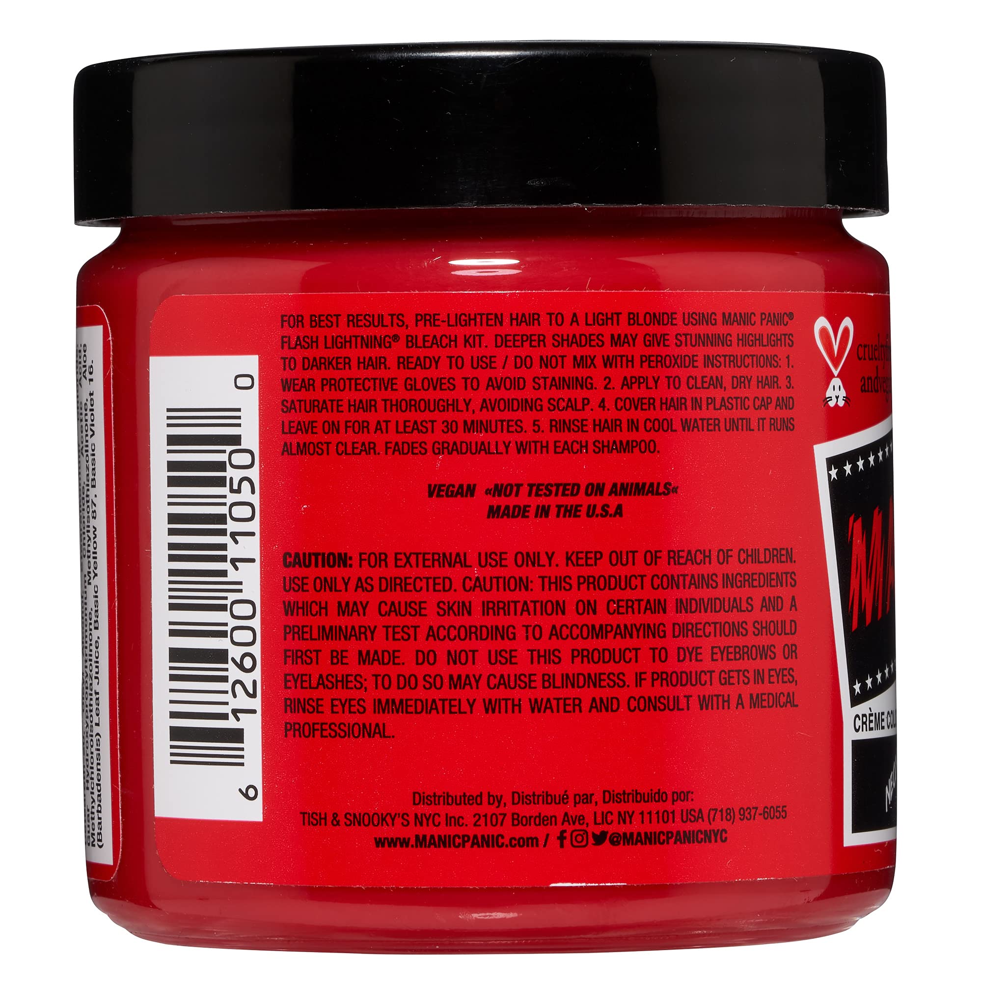 Manic Panic High Voltage Classic Semi-Permanent Hair Colour 118ml - Red Passion