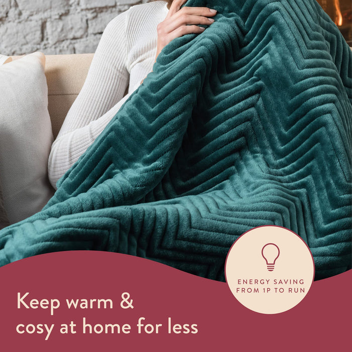 Dreamland HurryHome Warming Throw-Green 160X120