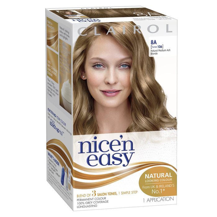 Nice & Easy Care Colour Medium Ash Blonde 8A