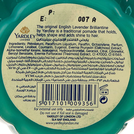 Yardley London English Lavender Brilliantine 80g