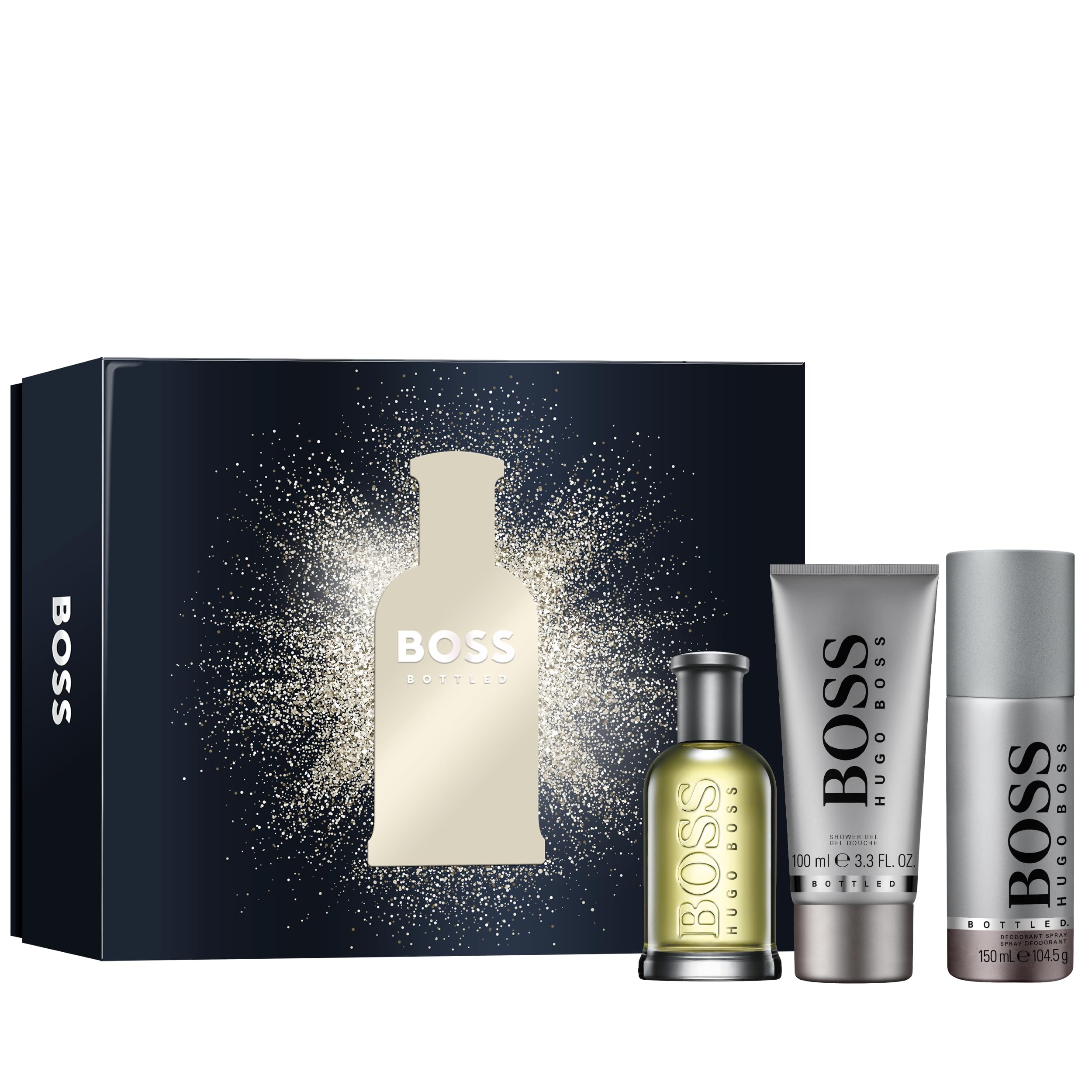 Hugo Boss Bottled 3 Piece Gift Set: Eau de Toilette 100ml - Shower Gel 100ml - Deodorant Spray 150ml - Sets at MyBeautyBoutique by Hugo Boss