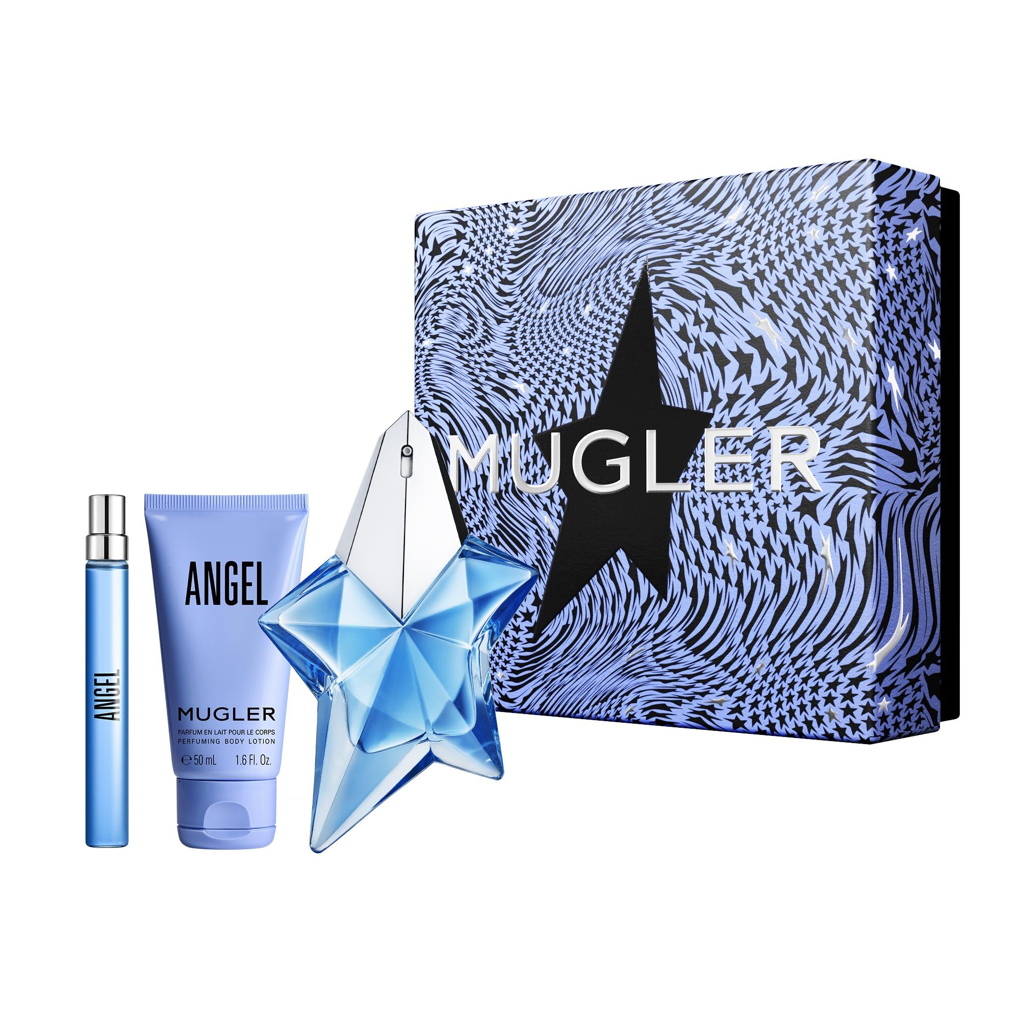 Thierry Mugler Angel Pour Femme - 60ml Eau De Parfum Spray + 50ml Body Lotion +10ml Eau De Parfum Spray Set - Ladies Giftsets at MyBeautyBoutique by Mugler