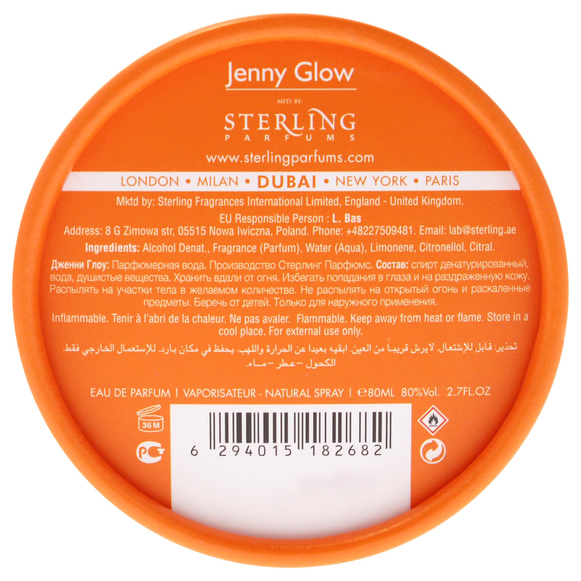 Jenny Glow Senteur Eau De Parfum 80ml Spray