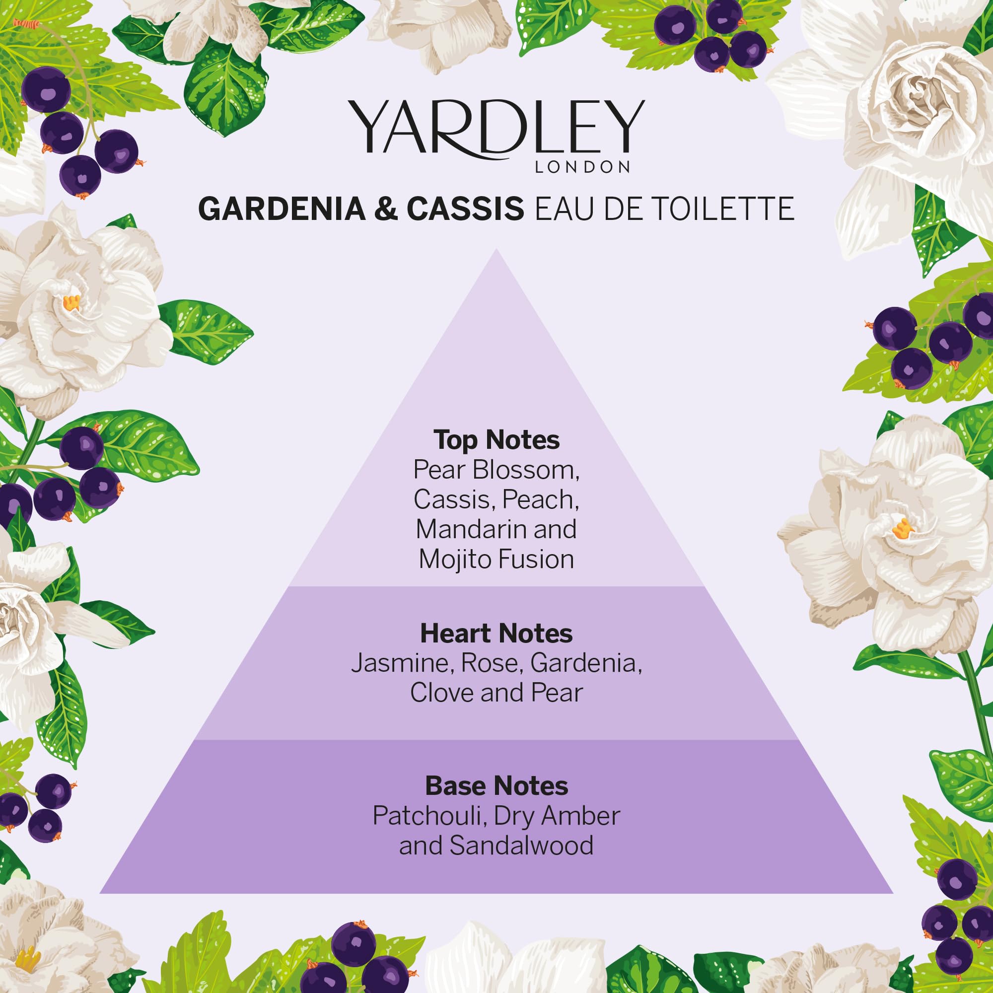 Yardley Gardenia & Cassis Eau de Toilette 125ml Spray