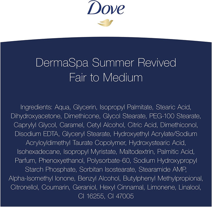 Dove DermaSpa Summer Revived Fair to Medium Gradual Self Tanner 200ml