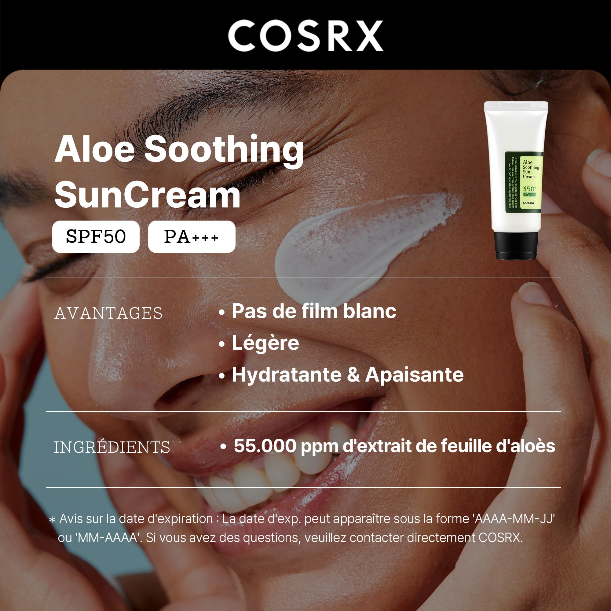 Cosrx Aloe Soothing Sun Cream SPF50+ 50ml