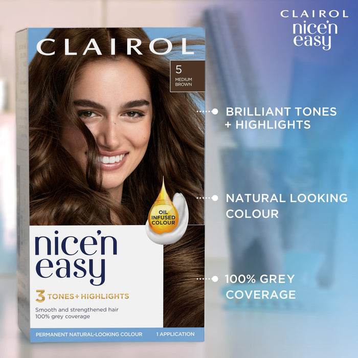 Nice & Easy Care Colour Medium Cool Brown 5C