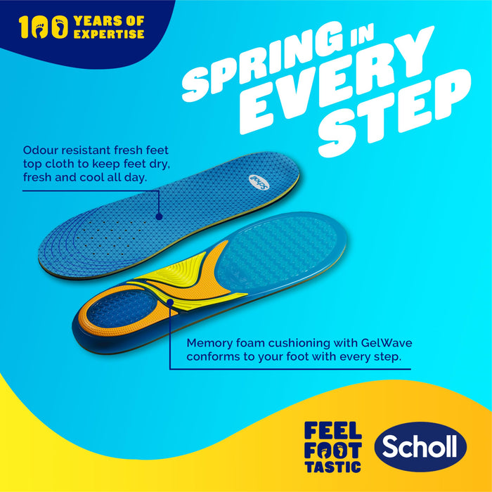 Scholl Gel Activ Casual Insoles Small 3.5-7.5 2 Pack