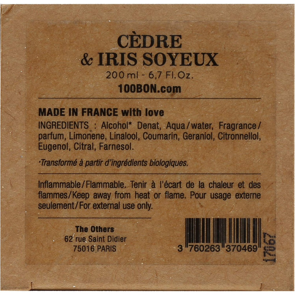 100BON Cèdre & Iris Soyeux Eau de Parfum 200ml Refill - Fragrance at MyBeautyBoutique by 100BON