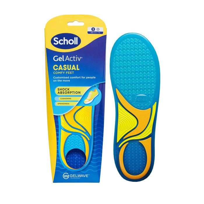 Scholl Gel Activ Casual Insoles Small 3.5-7.5 2 Pack