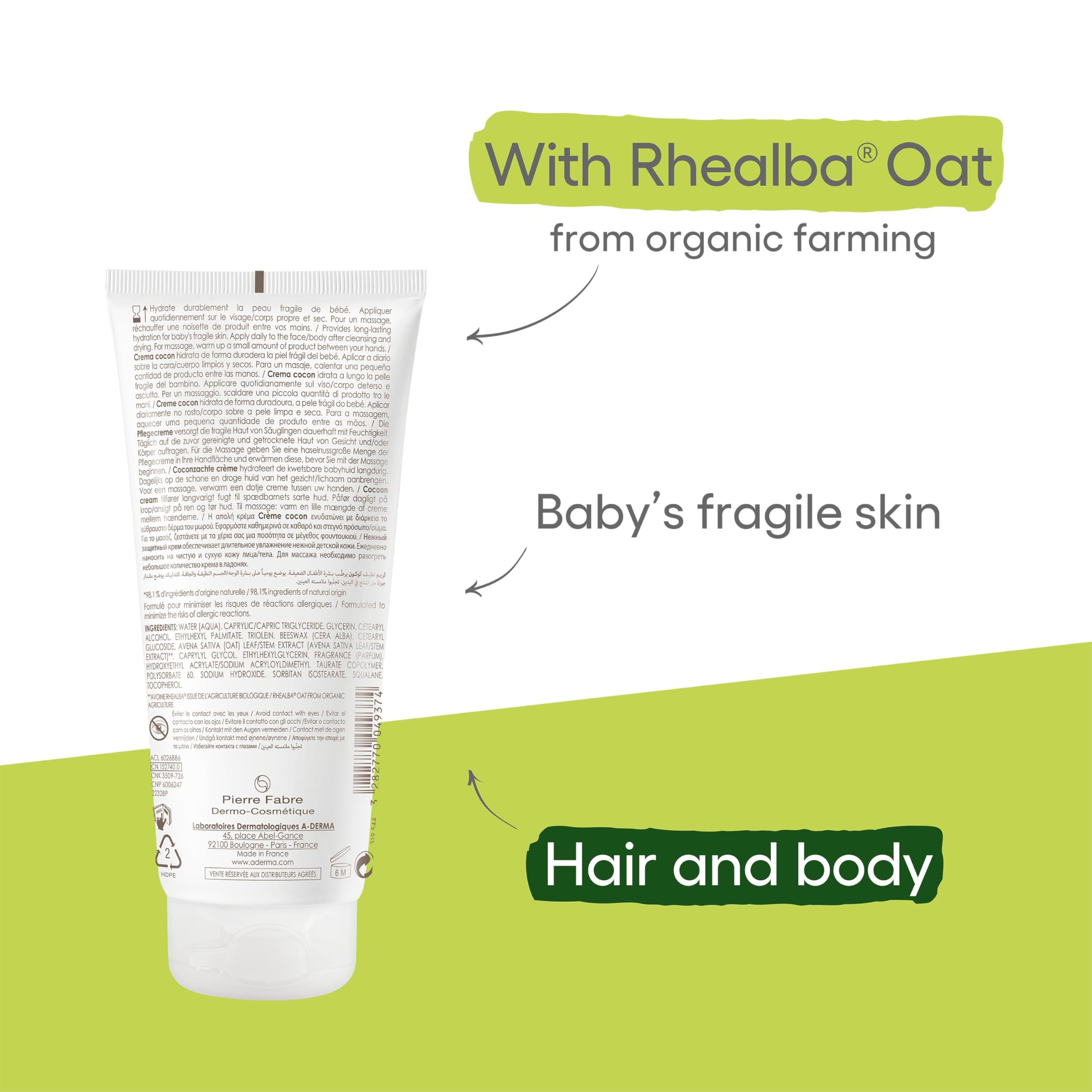 A-Derma Baby Primalba 24H Hydration Cocon Cream 200ml