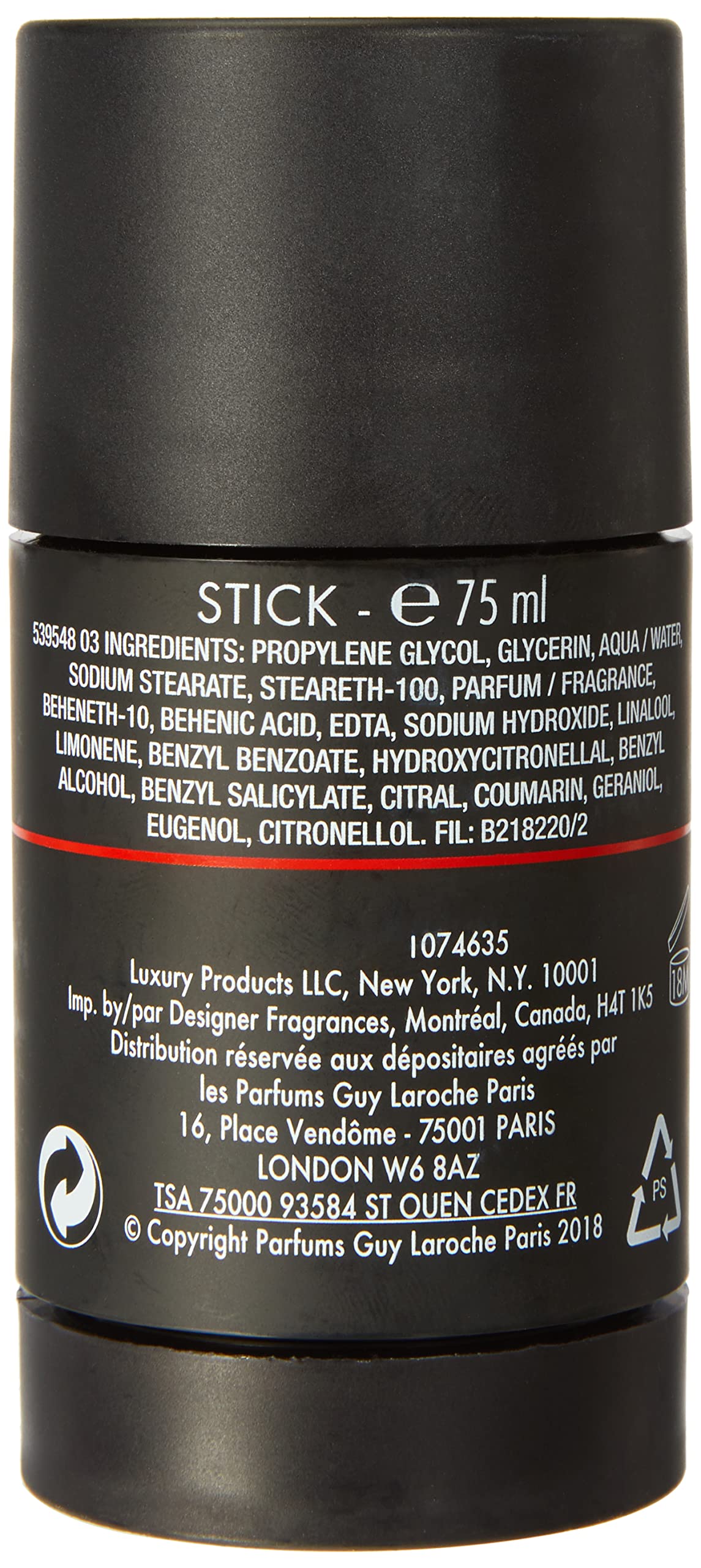 Guy Laroche Drakkar Noir Deodorant Stick 75g - Deodorant Stick at MyBeautyBoutique by Guy Laroche