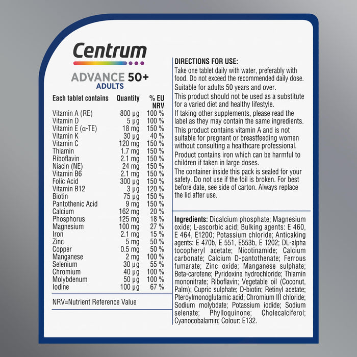 Centrum Advance 50+ Tablets