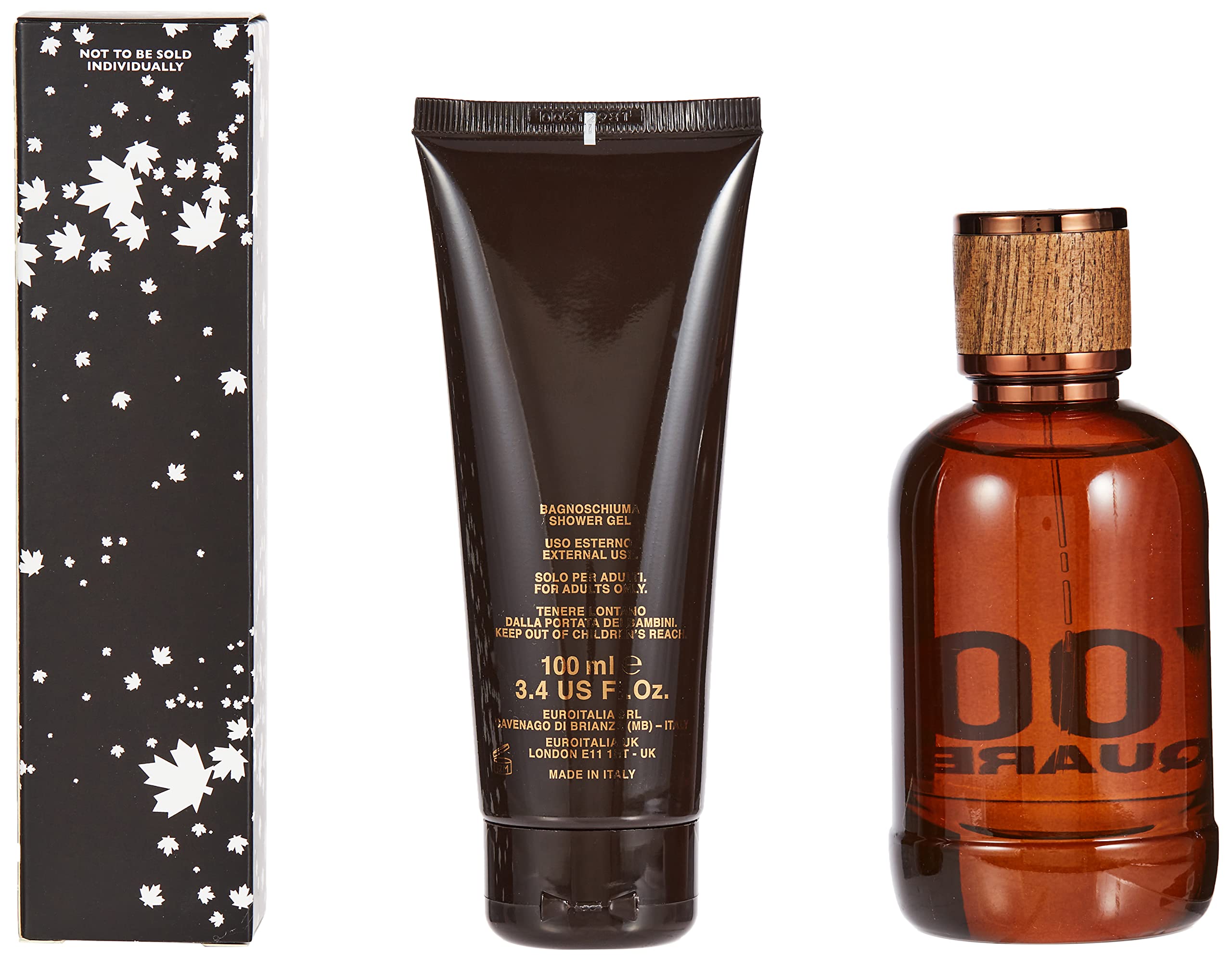 Dsquared2 Wood 3 Piece Gift Set: Eau de Toilette 100ml - Shower Gel 100ml - Key Ring - Gift Set at MyBeautyBoutique by Dsquared2